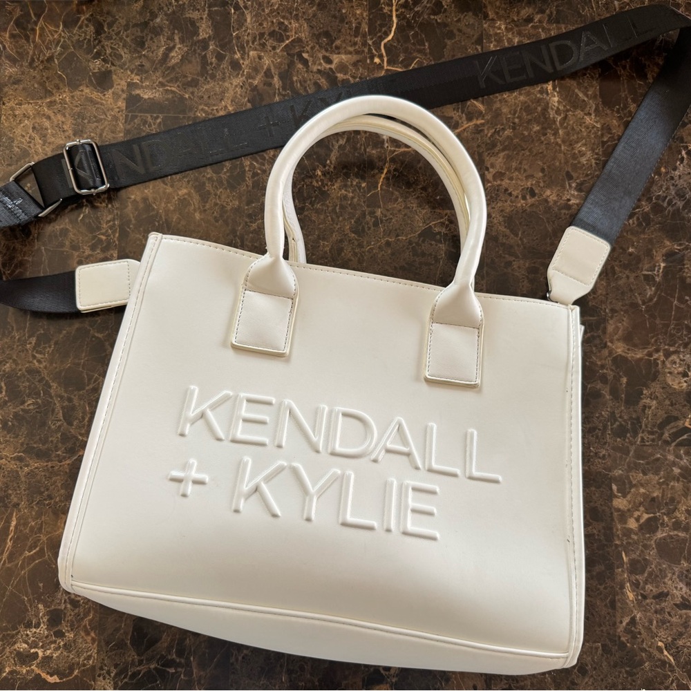 Kendall & Kylie White Tote Bag